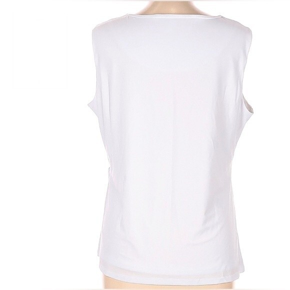 Kim Rogers white gathered side top size XL NWOT - Picture 2 of 7